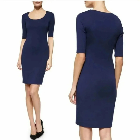 Diane Von Furstenberg Raquel Navy Blue Dress P - Picture 1 of 6